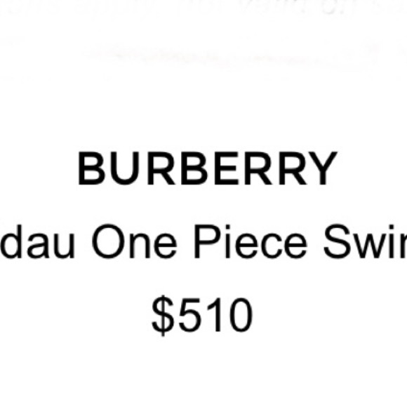 BURBERRY Chevron Check Stretch One Piece Swimsuit - NWT - Picture 16 of 16